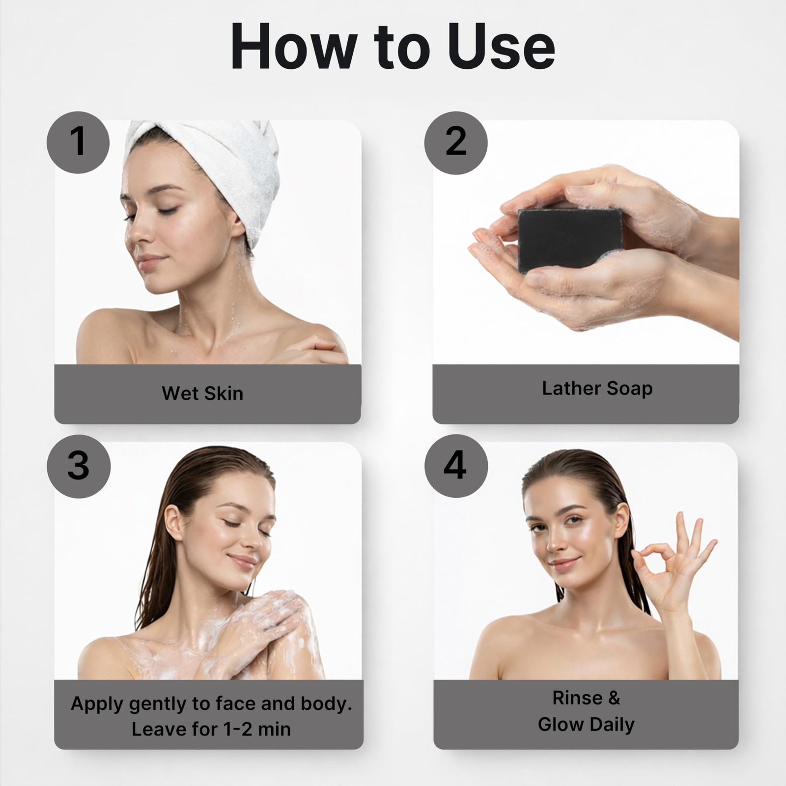 Charcoal & Tea Tree Oil Soap Bar – Advanced Deep Cleansing Face & Body Wash f…