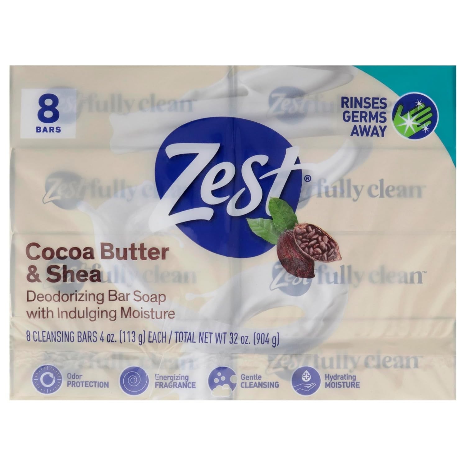 Cocoa Butter and Shea Cleansing Soap – 8 Bars for Silky Smooth, Hydrated Skin
