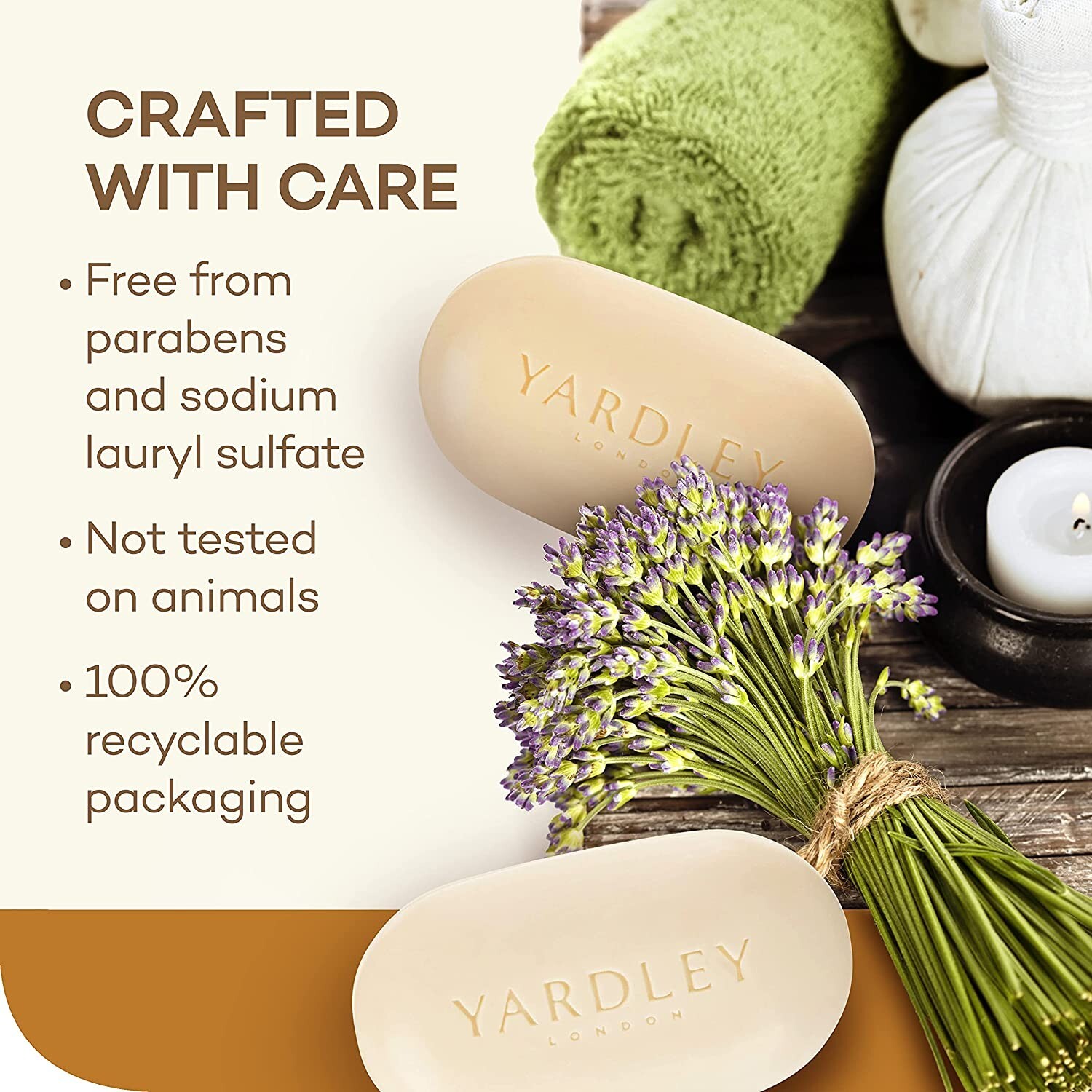 Yardley Oatmeal and Almond Bar Soap, Oatmeal & Almond, 4 Ounce (Pack of 10)