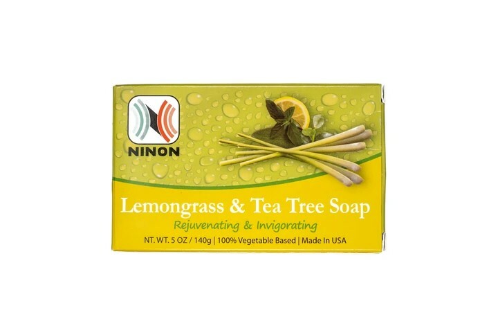 Ninon Lemongrass Tea Tree Soap, Rejuvenating & Invigorating, 5 oz. Veg-Based