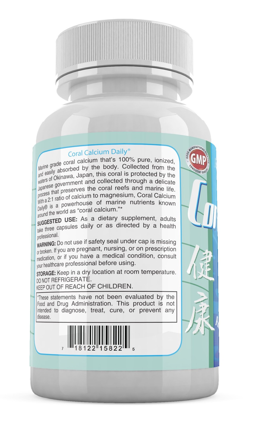 Daily Health, Coral Calcium Pure Okinawa – Marine-Grade 1 Count (Pack of 1)