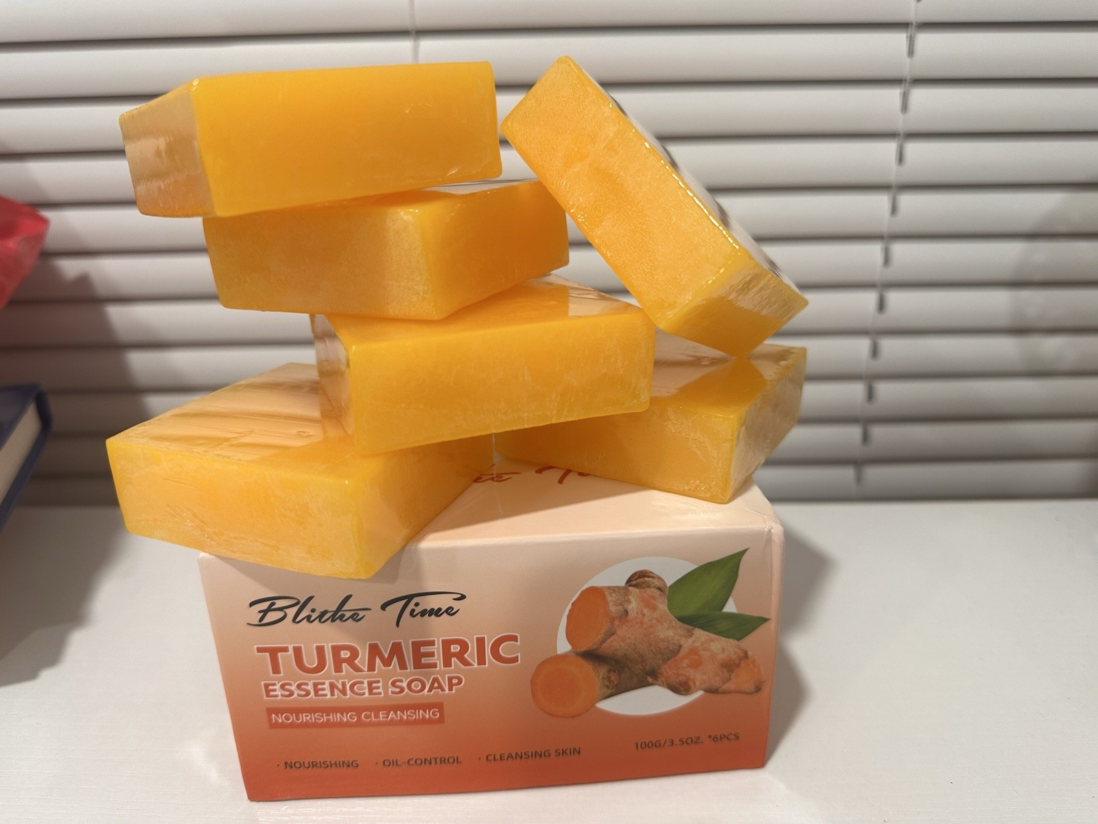 Kojic Acid Soap 6 Bars Dark Spot Remover Turmeric Brightening Face Body Skin