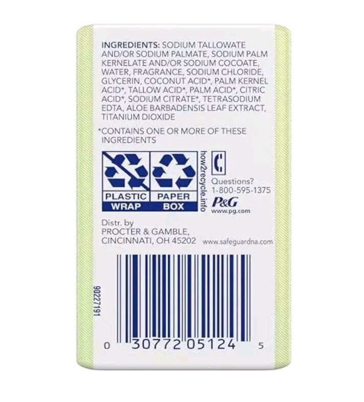 NEW! SAFEGUARD (8-BARS) 3.2 Oz. Bars ●FRESH CLEAN SCENT● W/Aloe Extract Soap🫧.