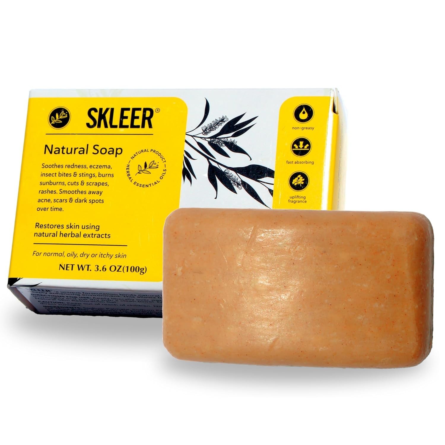 Skleer Turmeric Face & Body Soap Bar | 3 Pack