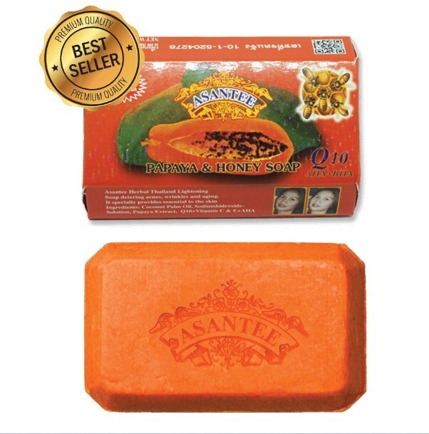 3x Papaya & Honey soap Asantee bright skin Reduces Wrinkles Aging Anti Acne