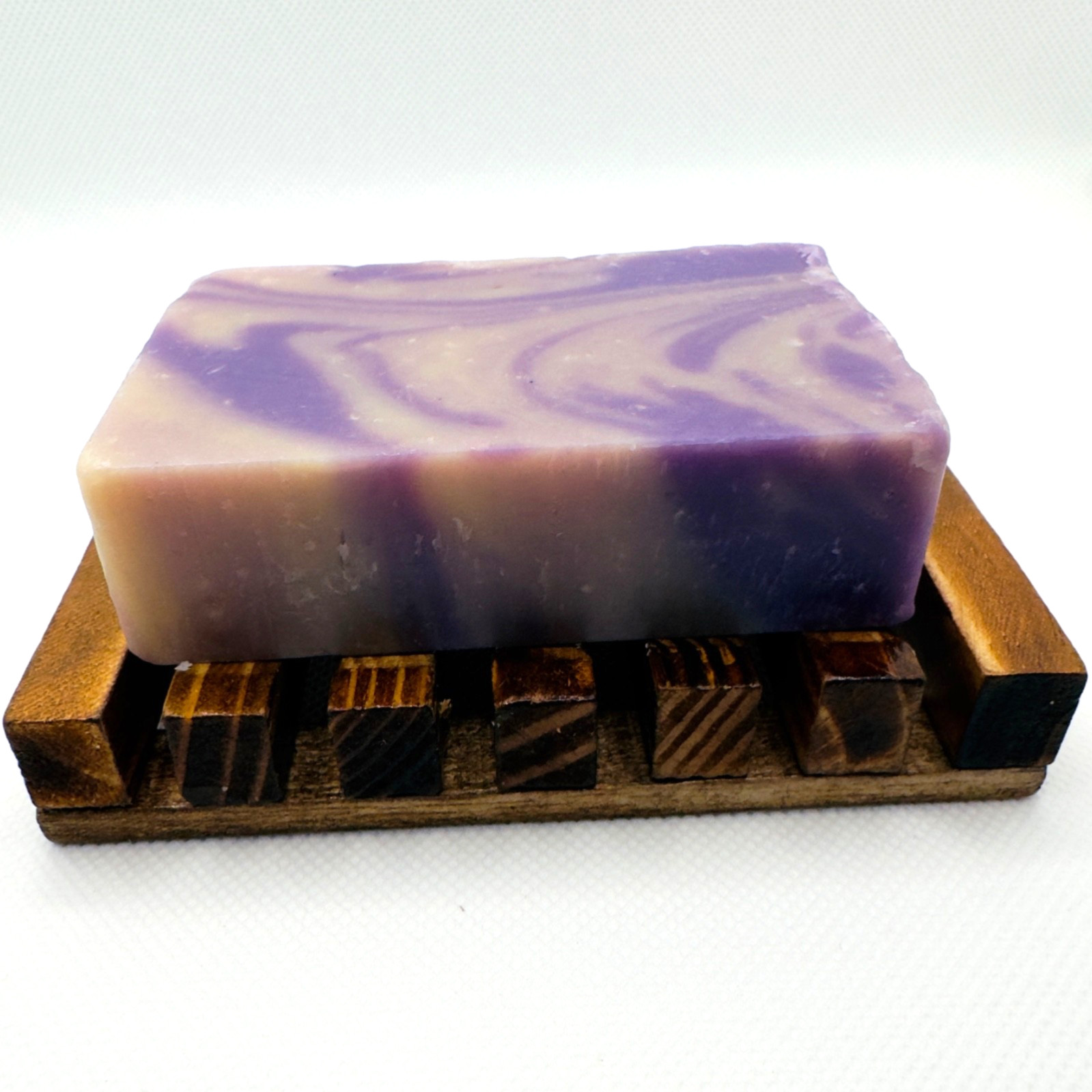Handmade Midnight Amber Falls Soap Bar 4.8oz Purple Gold Swirl Natural coldpress