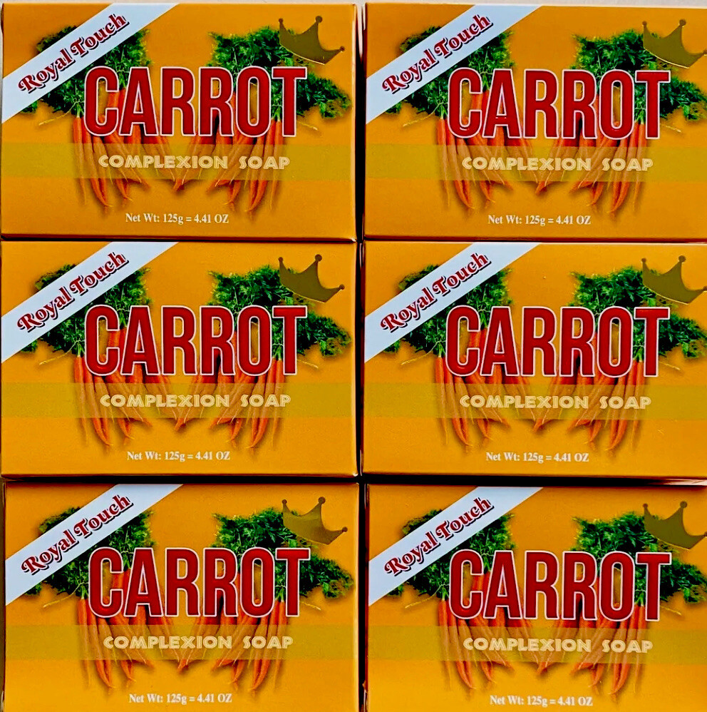 6-Pack ROYAL TOUCH CARROT COMPLEXION SOAP 4.41oz (125g) FREE SHIPPING🥕