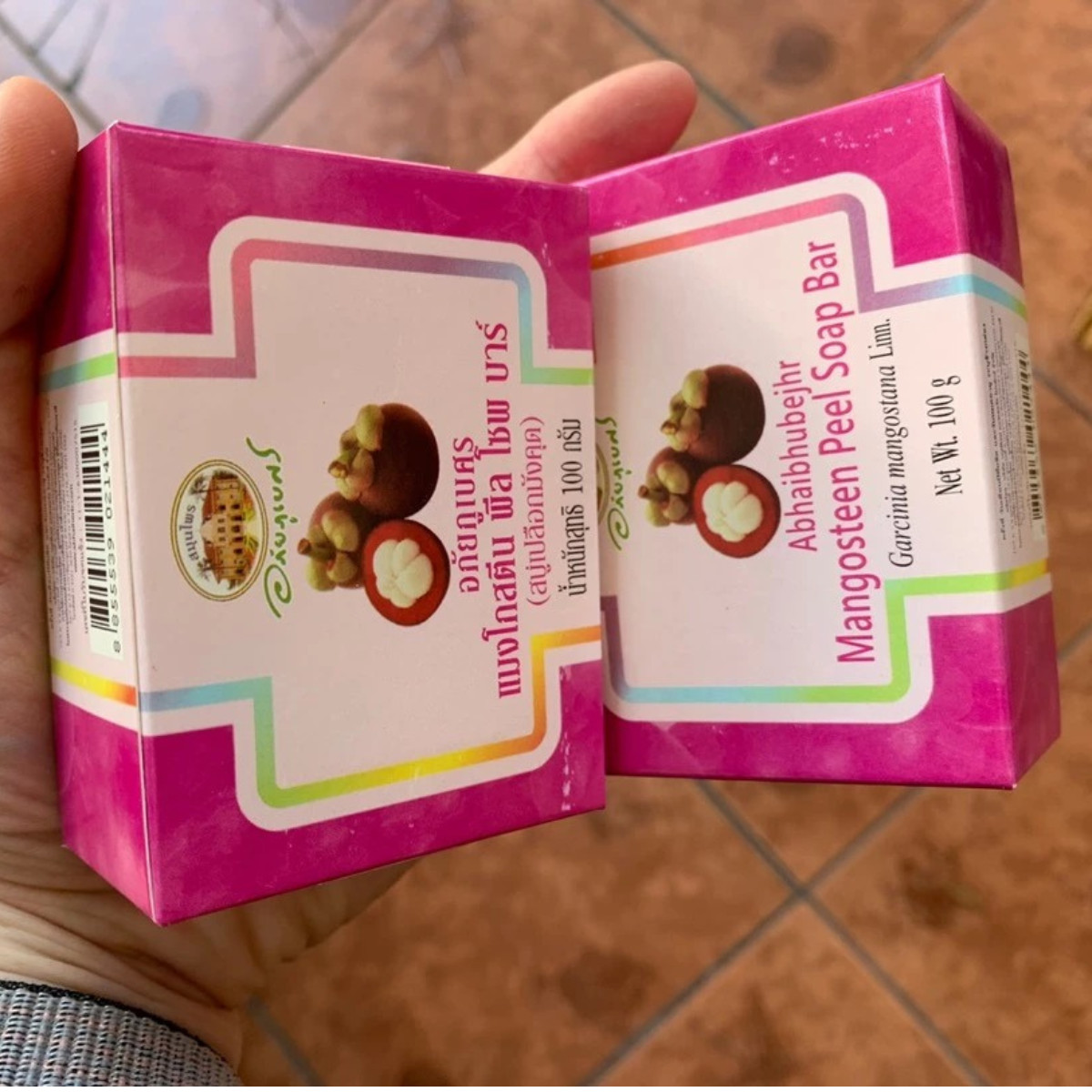 Abhaibhubejhr Mangosteen Thai Herbal Soap 100g Natural Skin Bar x 6
