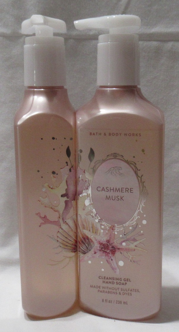 Bath & Body Works Cleansing Gel Hand Soap Lot Set of 2 CASHMERE MUSK