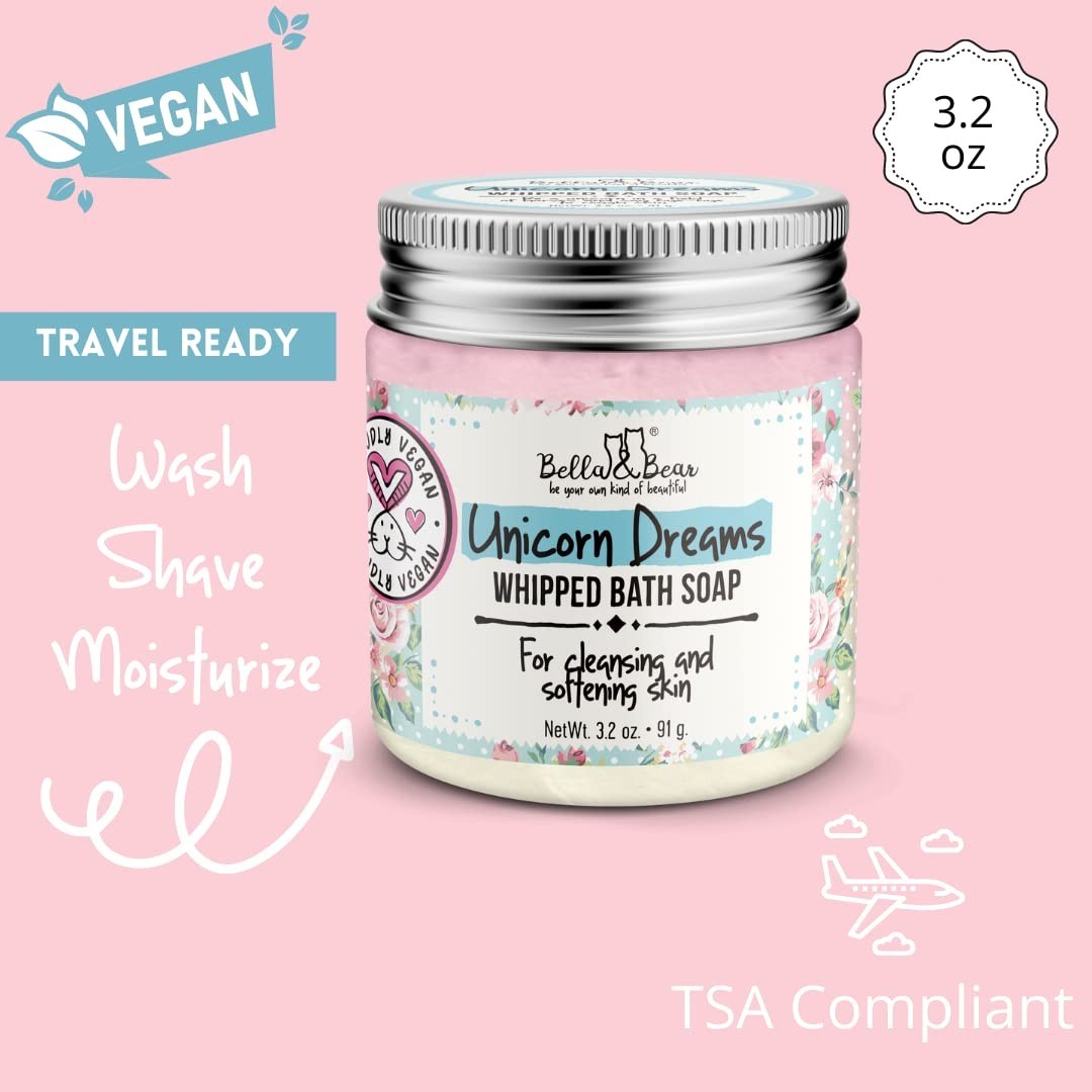 Unicorn Dreams Whipped Bath Soap – Travel Size 3.2oz mango & pineapple with a…