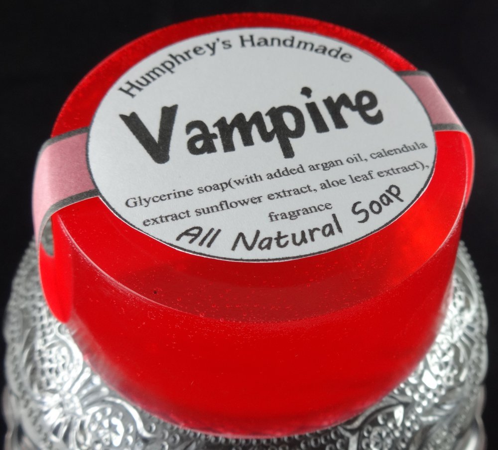 VAMPIRE Blood Orange Shave Soap Unisex Glycerin Bar Essential Oil Halloween