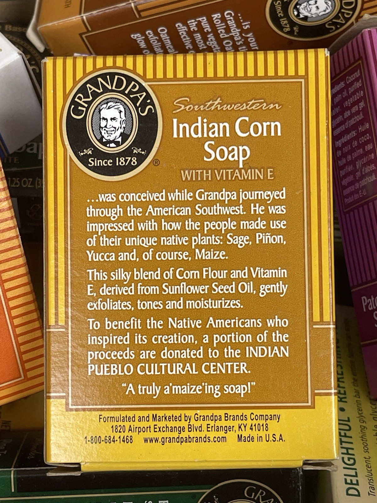 Grandpa’s Southwestern Indian Corn Soap with Vitamin E 3.25oz
