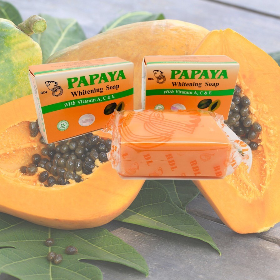 10 x Papaya Soap 135g Original Herbal Vitamin A,C,E Lighten & Repair Acne Skin
