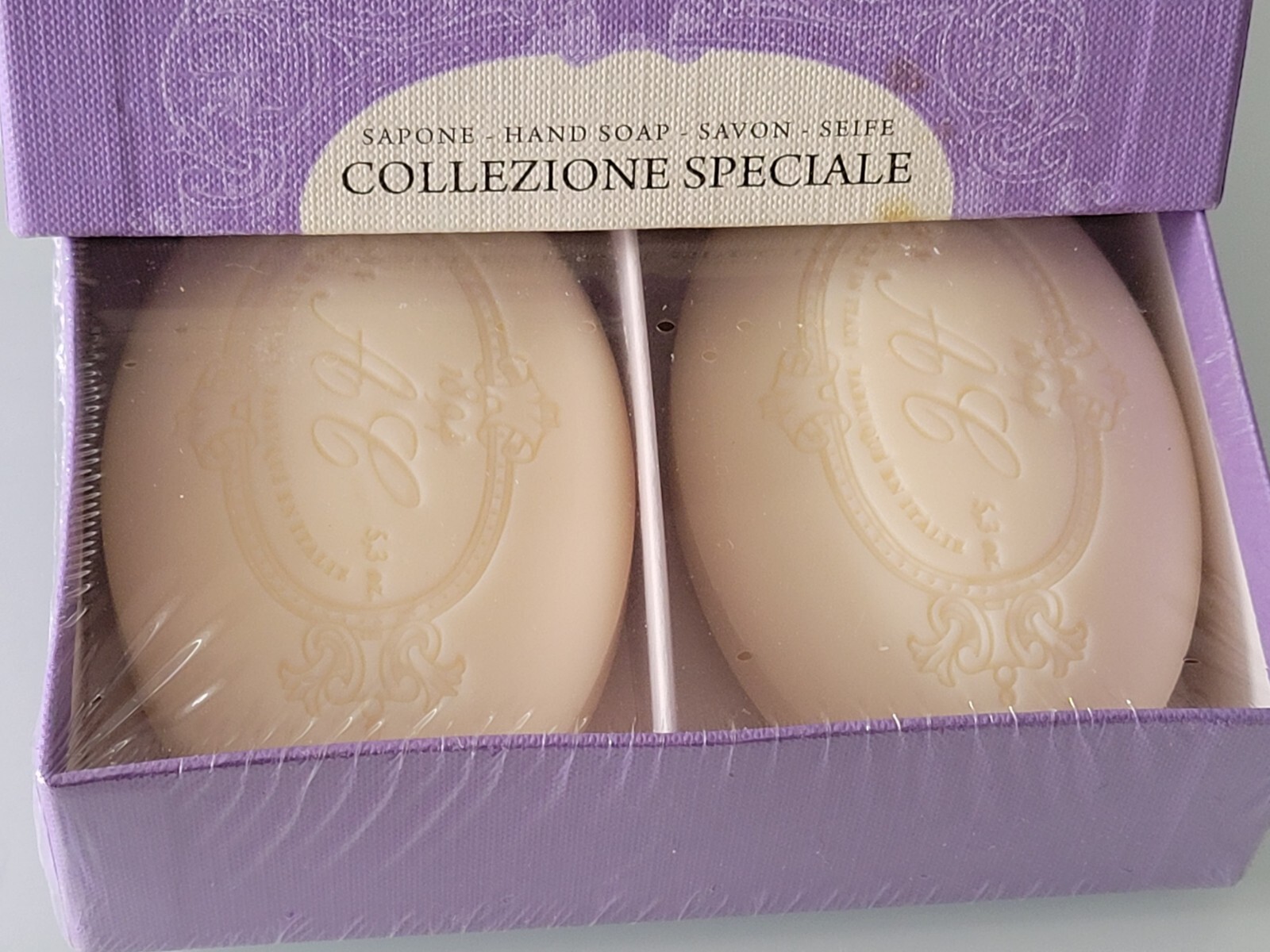 Sapone Toscano Extra Fine Soap Bars lavender special collection 2x 5.3 OZ Sealed