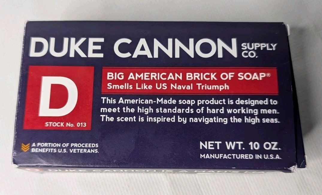 Big American Brick Of Soap Duke Cannon Supply Co Smells Like US Naval Triumph