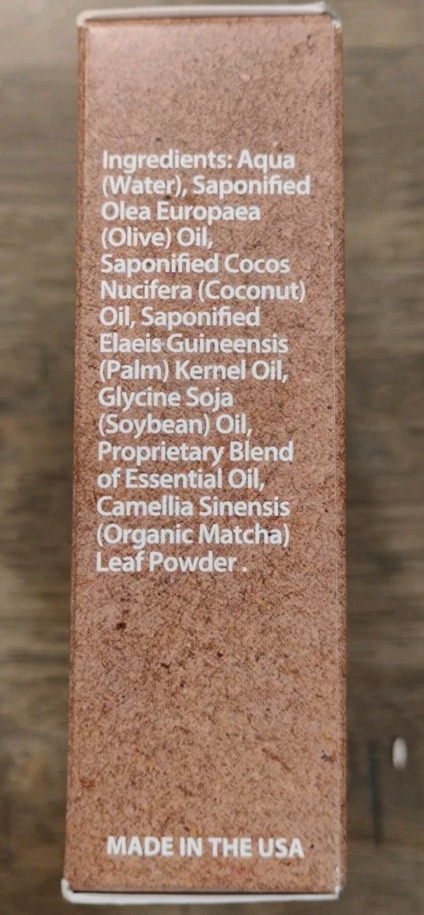 Lot of 2 Plantlife 4.5oz Bars – Cold-Processed FRESH MATCHA Aromatherapy Soap