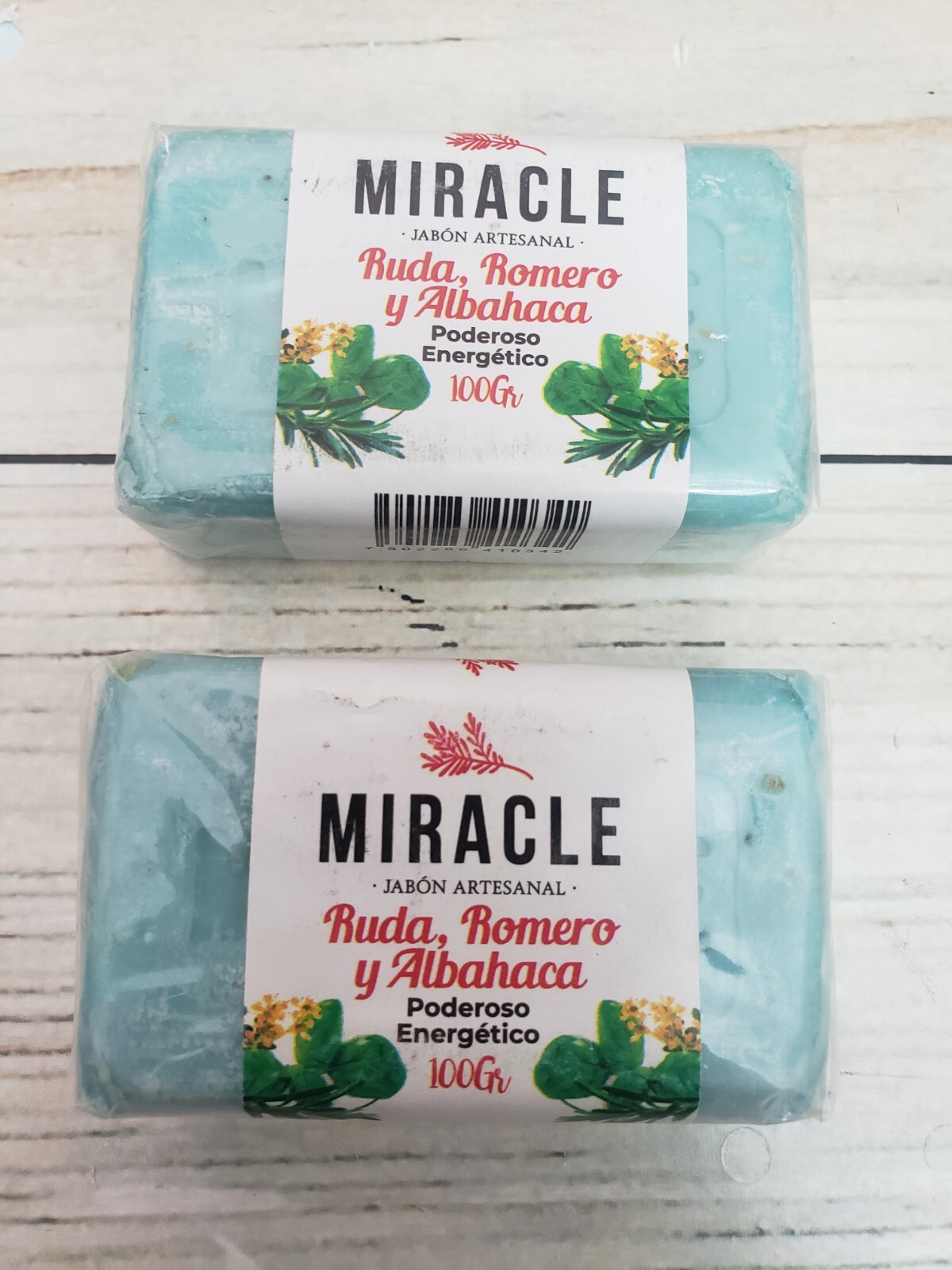 Jabon de Ruda + Romero & Albahaca Jabon Artesanal – Contra Estres 100gr. 2 Pack