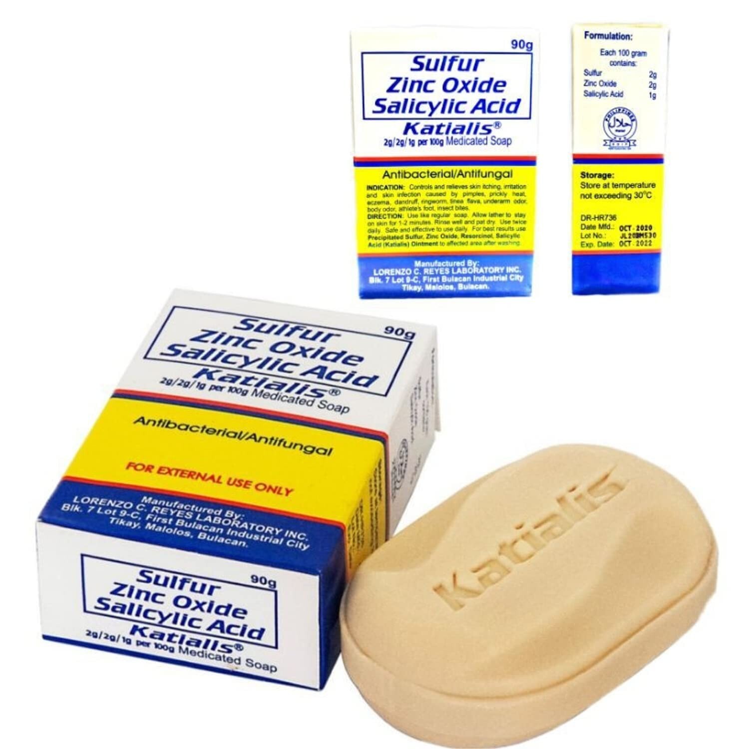 KATIALIS SOAP – Pack of 2 – Sulfur Zinc Oxide Salicylic Acid Anti Fungal Anti Ba