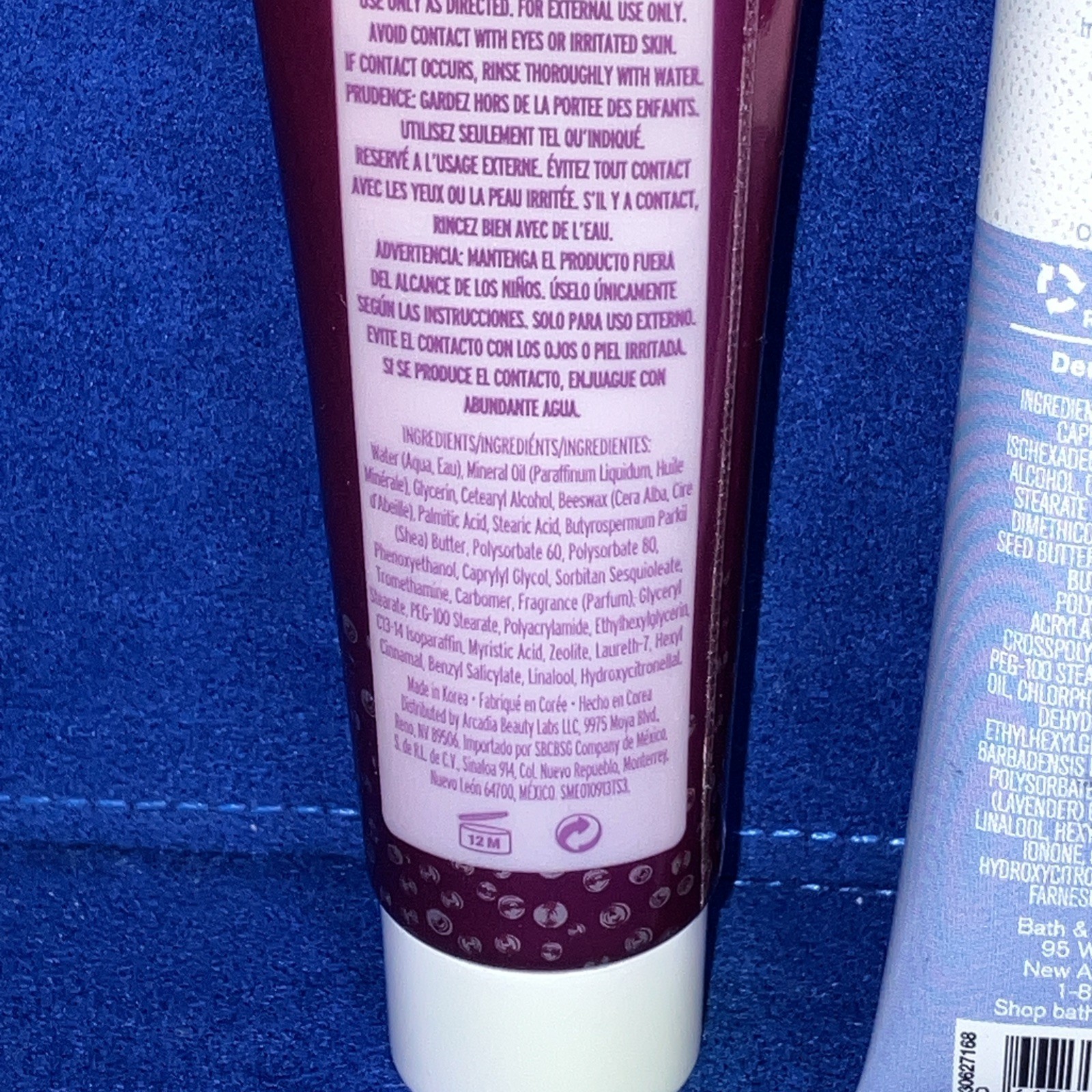 BATH & BODY WORKS LAVENDER VANILLA CREAM LOTION& Sparkling Roses 1 OZ Each