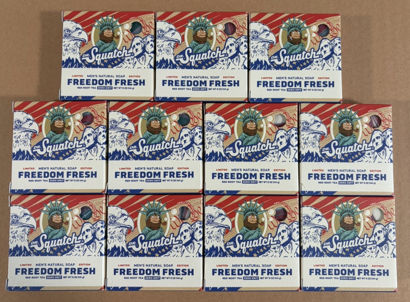 Dr. Squatch FREEDOM FRESH Limited Edition Soap Bar 5oz Each Lot Of 11 NEW