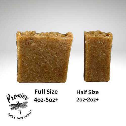 All Natural Lavender Honey Oats Goat Milk Soap Bar with Organic Shea Butter