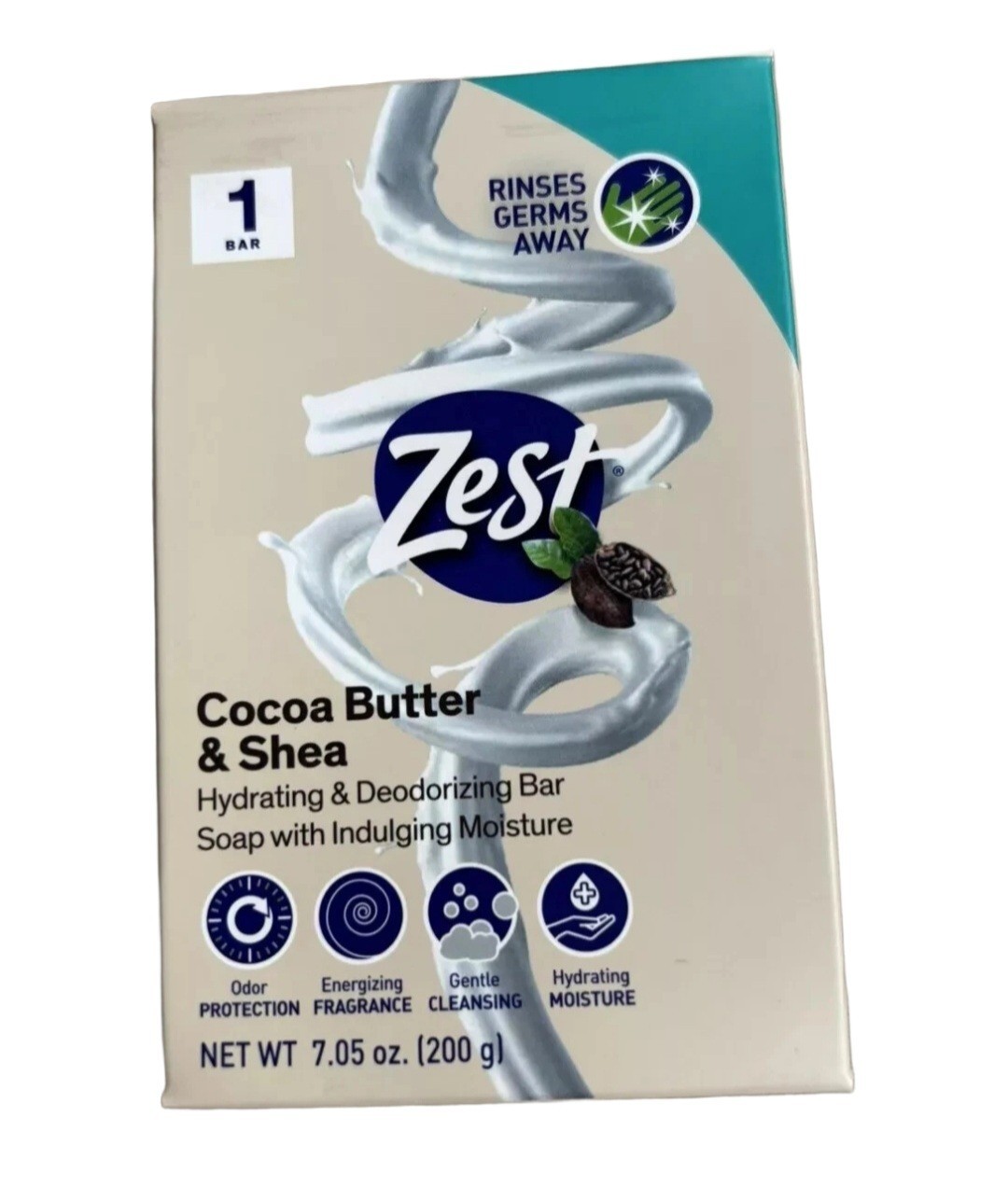 🆕️ ZEST (7.05 Oz.) BAR ●COCOA BUTTER & SHEA● Hydrating & Deodorizing Soap🫧.