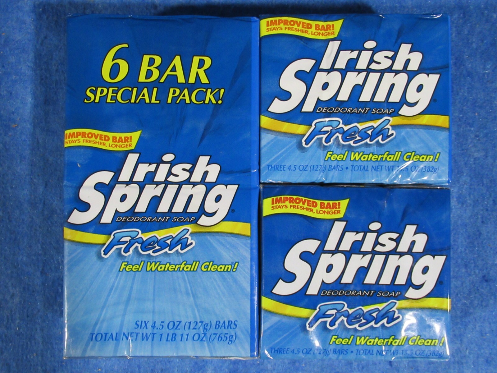 Irish Spring Deodorant Bar Soap Fresh – 1 pack of 6 & 2 packs of 3 ( 12 bars )
