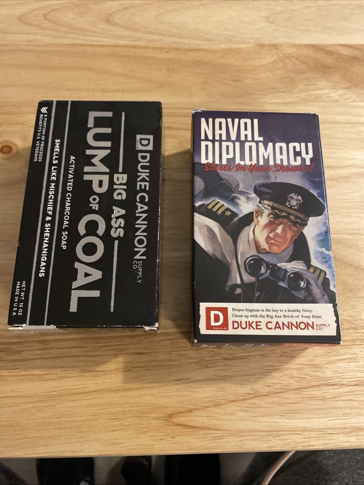 Duke Cannon Big Ass Brick of Soap -Naval Diplomacy/ Lump Of Coal 2 Bars Included