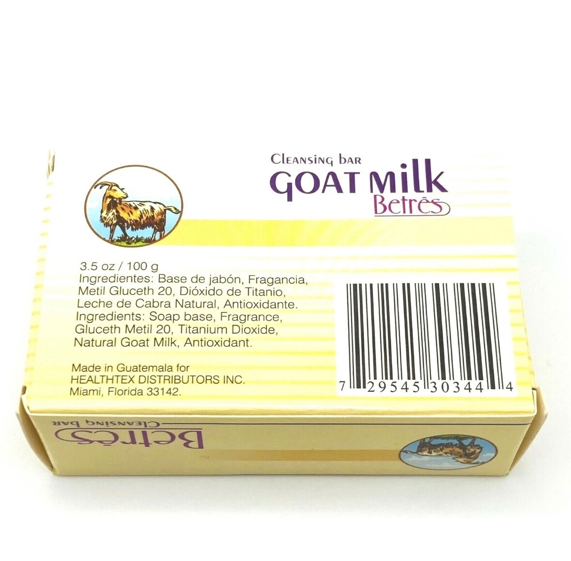 Goat Milk Moisturizer Cleansing Bar Soap Betres ( 3 Pack )