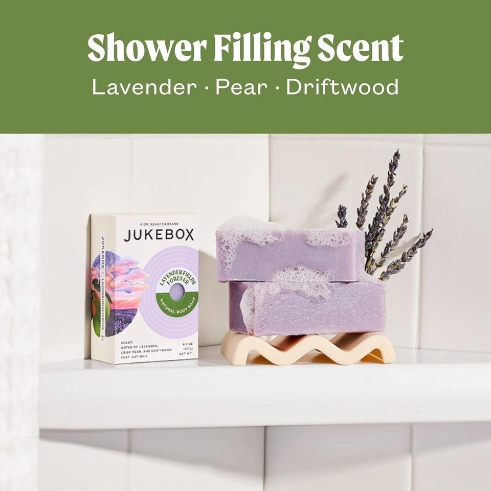 3 JUKEBOX Lavender Fields Forever Bar Soap – 3 Pk Cold Process for All Skin Type