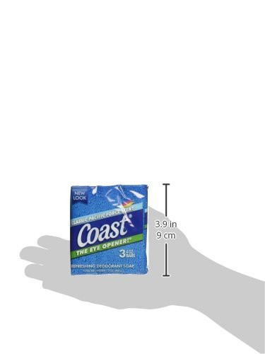 Coast Bath Bars Original Blue Soap 4 Ounce Pack of 3 Total 12 Ounces