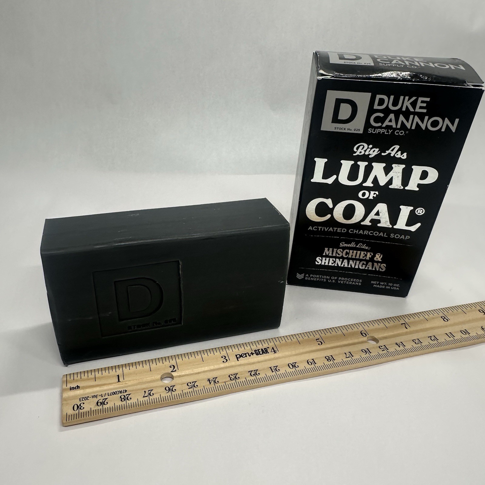 Duke Cannon Co. Lump Of Coal Charcoal Bar Soap – 10oz Stocking Made in USA