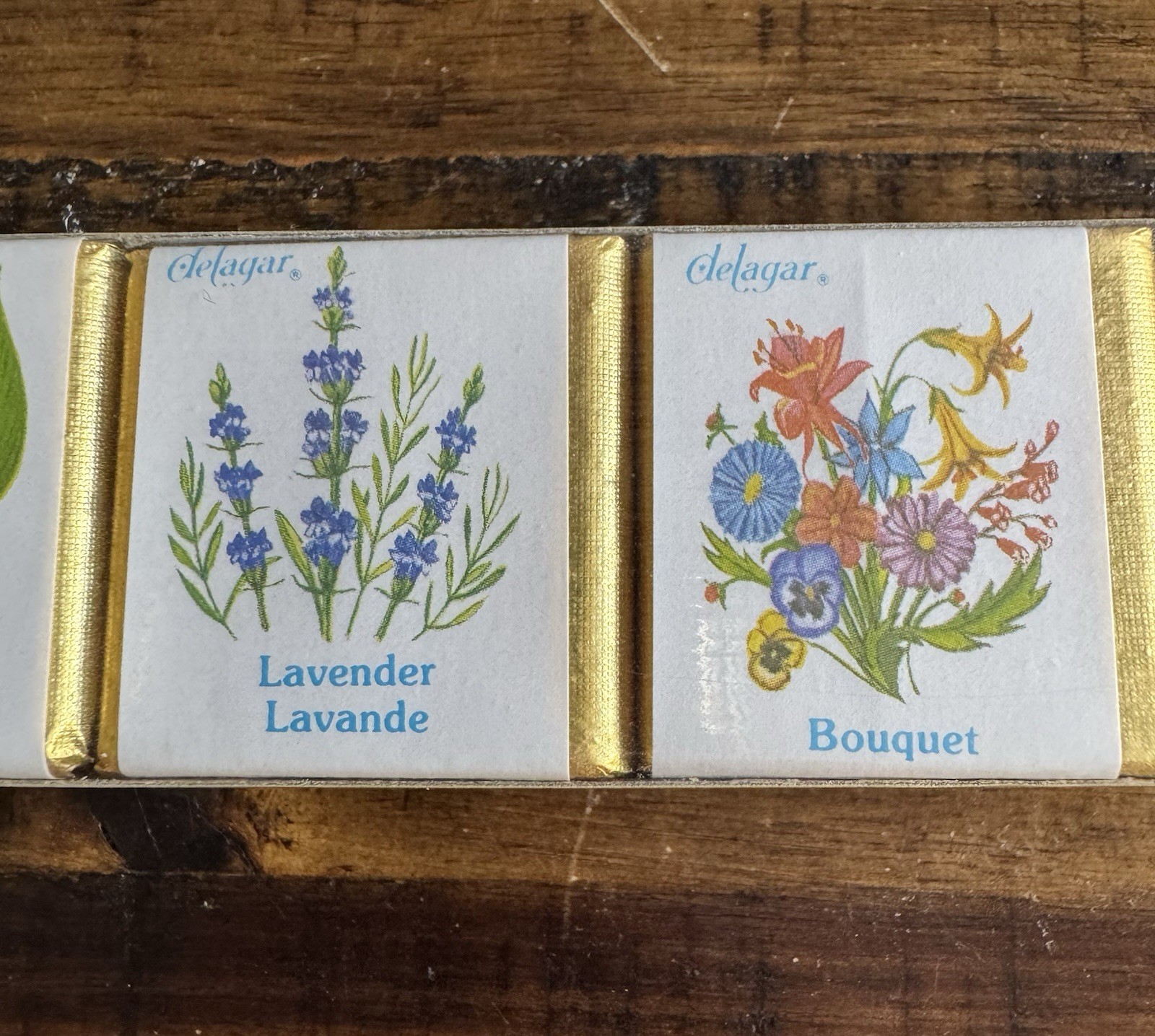 Vintage ENGLISH BATH CUBES 6 Cubes Delagar Made in England Sels De Bain