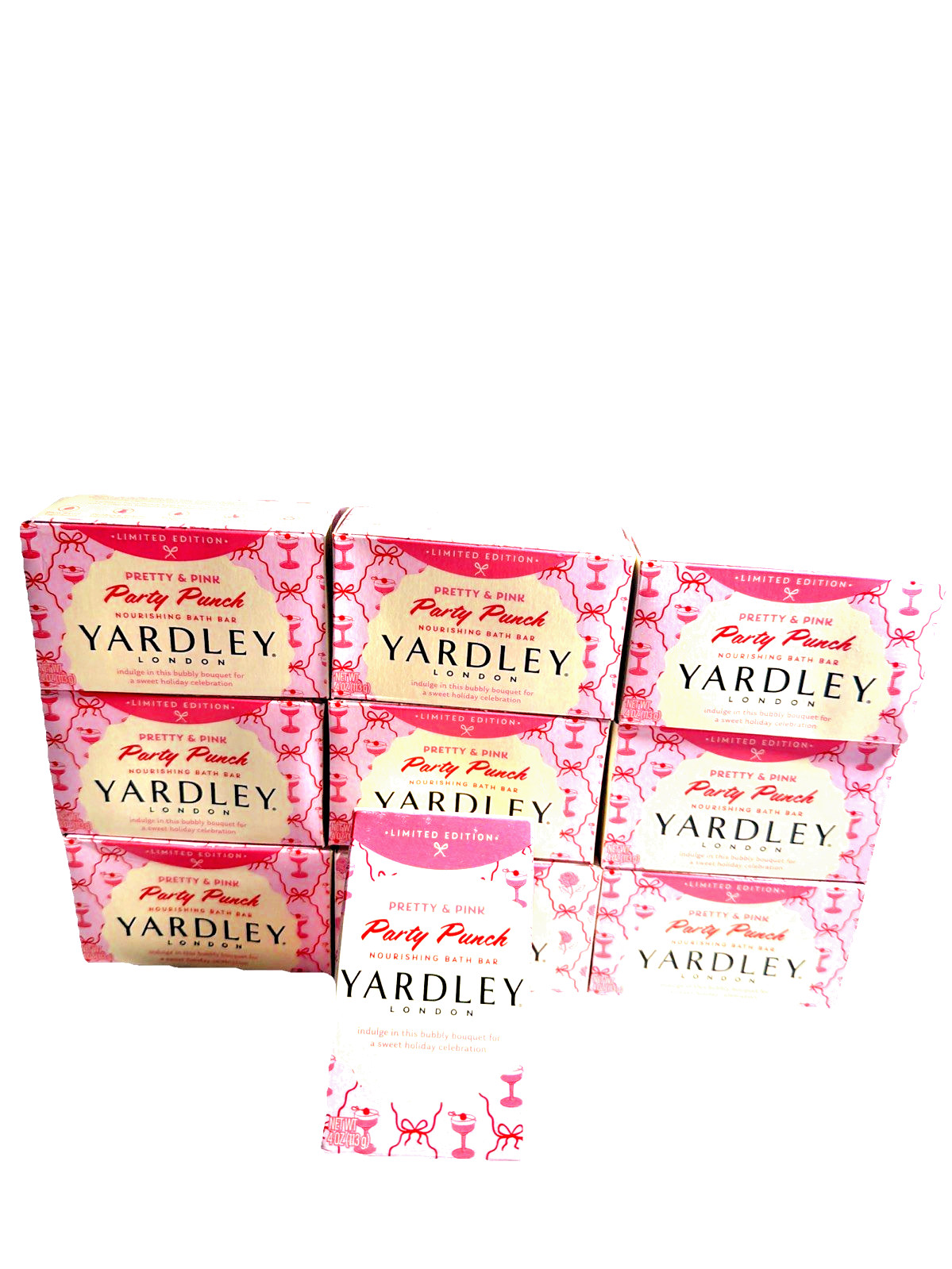 10 Yardley London Limited Edition Pretty & Pink PARTY PUNCH Bath Soap 4oz