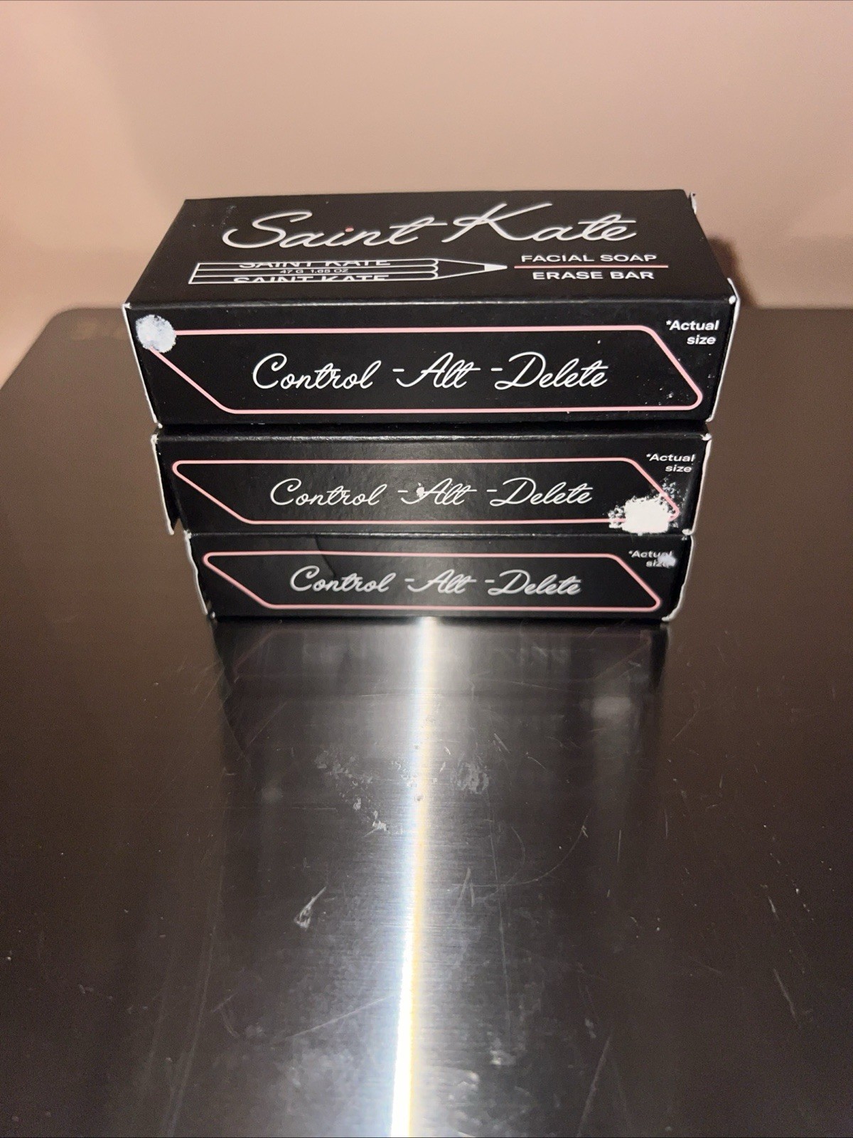 3 Saint Kate Erase Bar Facial Soaps 1.65oz Arts Hotel Rare Collectible New