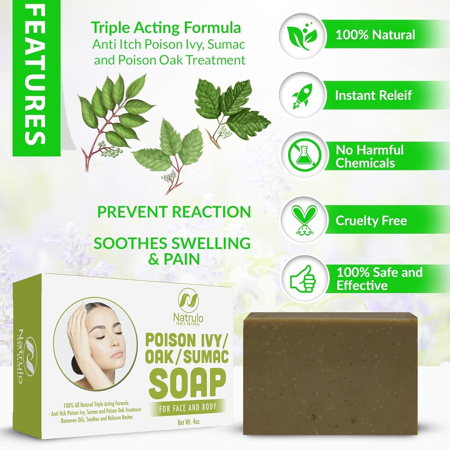 Poison Ivy Soap Bar – All Natural Poison Ivy Treatment – Anti-Itch Soap Skin …