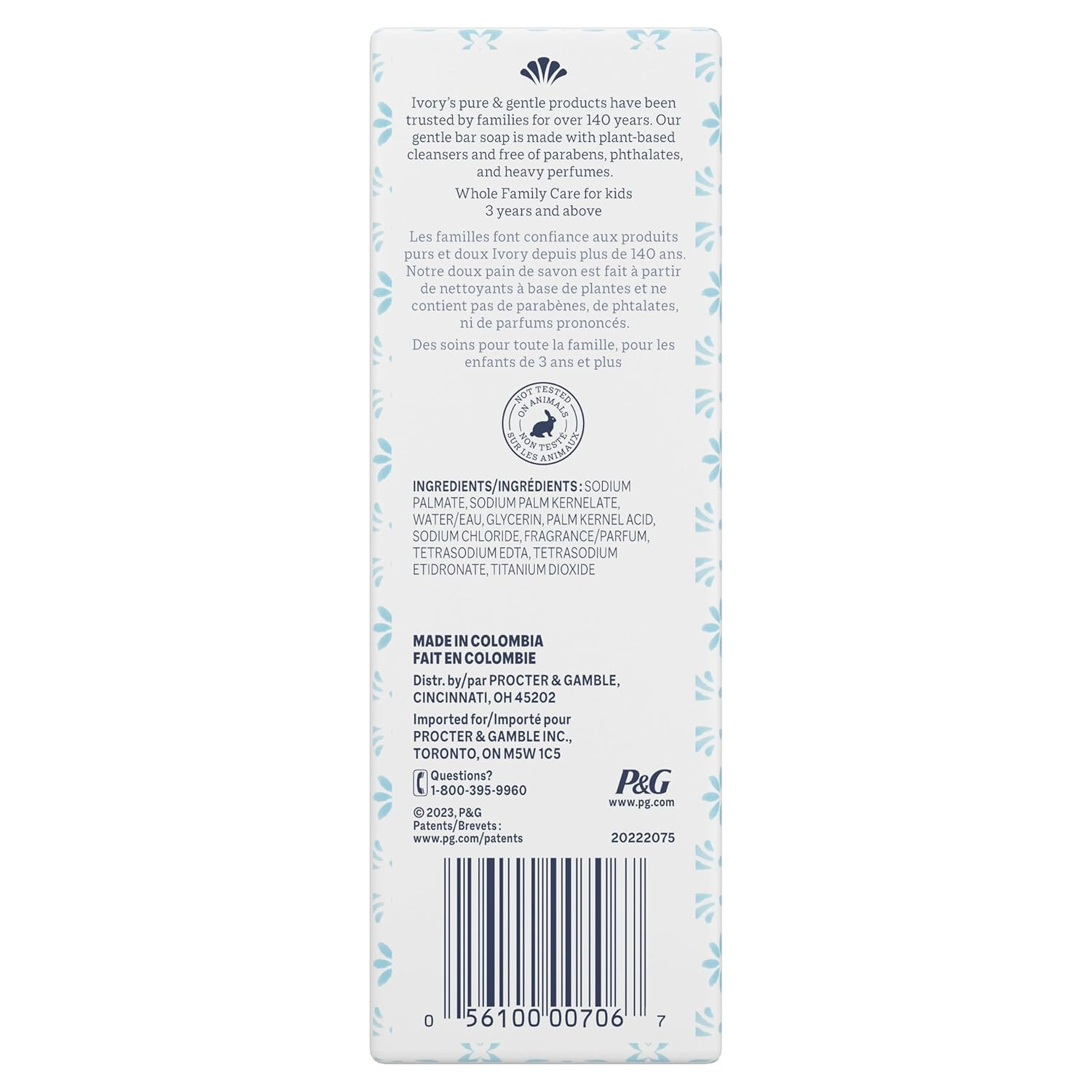 Gentle Bath Bar Soap, Family Pack, Designed for Whole Family, 99.44% Pure Formul