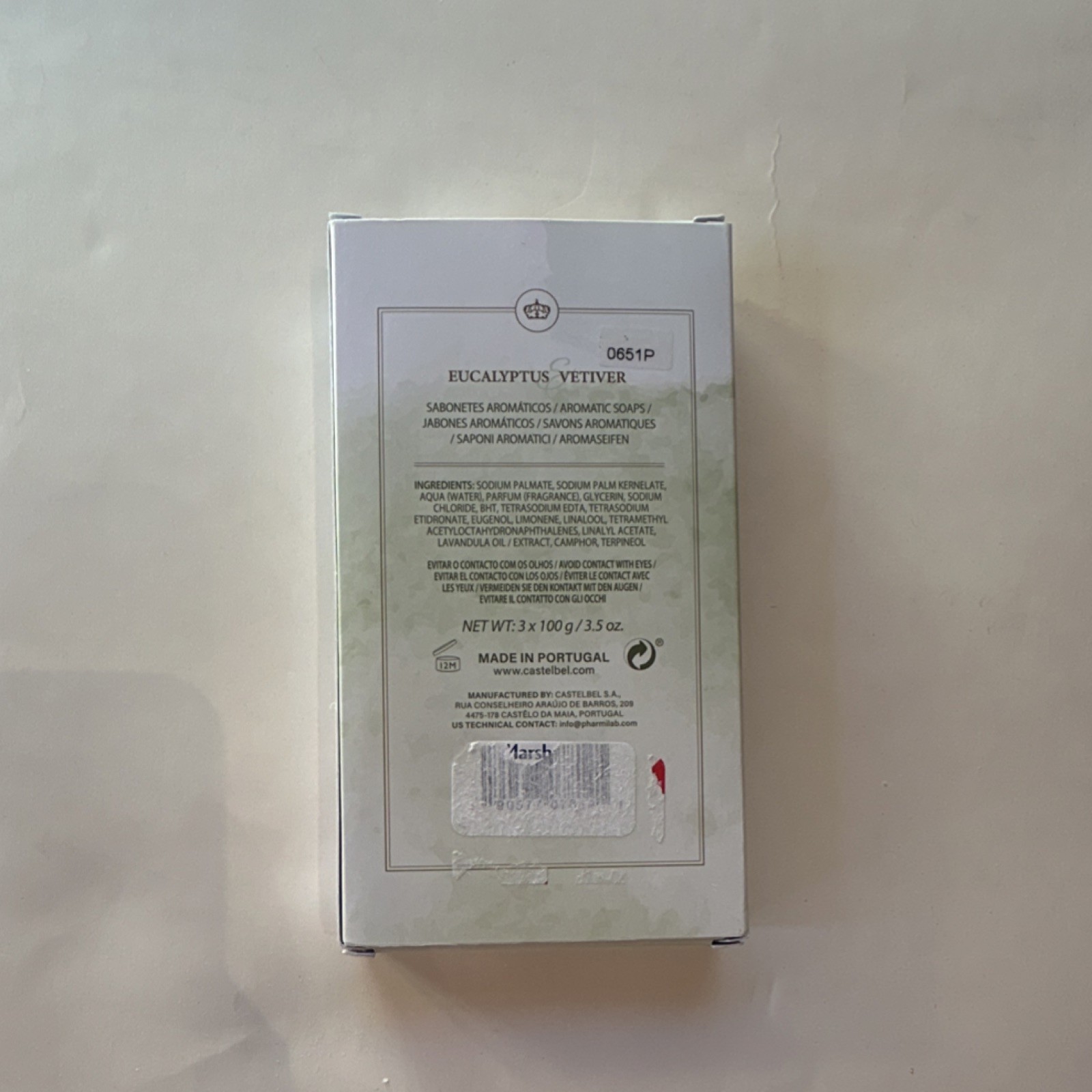Castelbel Editions Eucalyptus Vetiver Aromatic Soap Set 3 x 100g Free Shipping!!