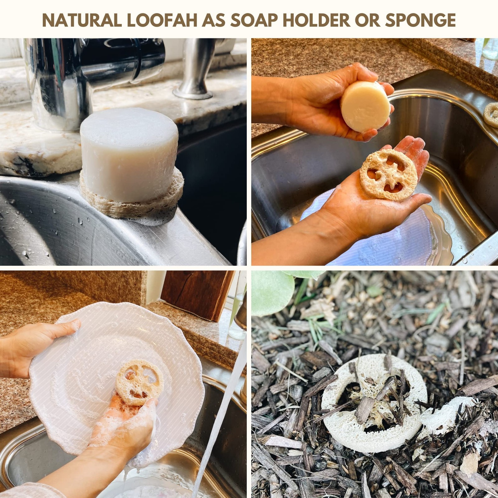 RE: Citrus Dish Soap Bar Loofah Sponge 3 Pack