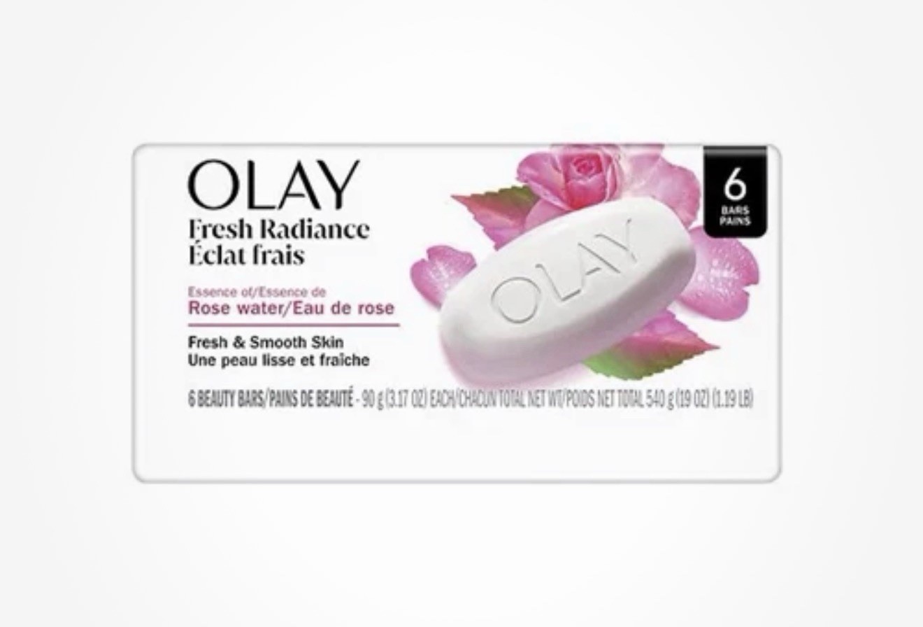 OLAY Fresh Radiance Beauty Bar Soap w/Rose Water, 6 Bars- NEW