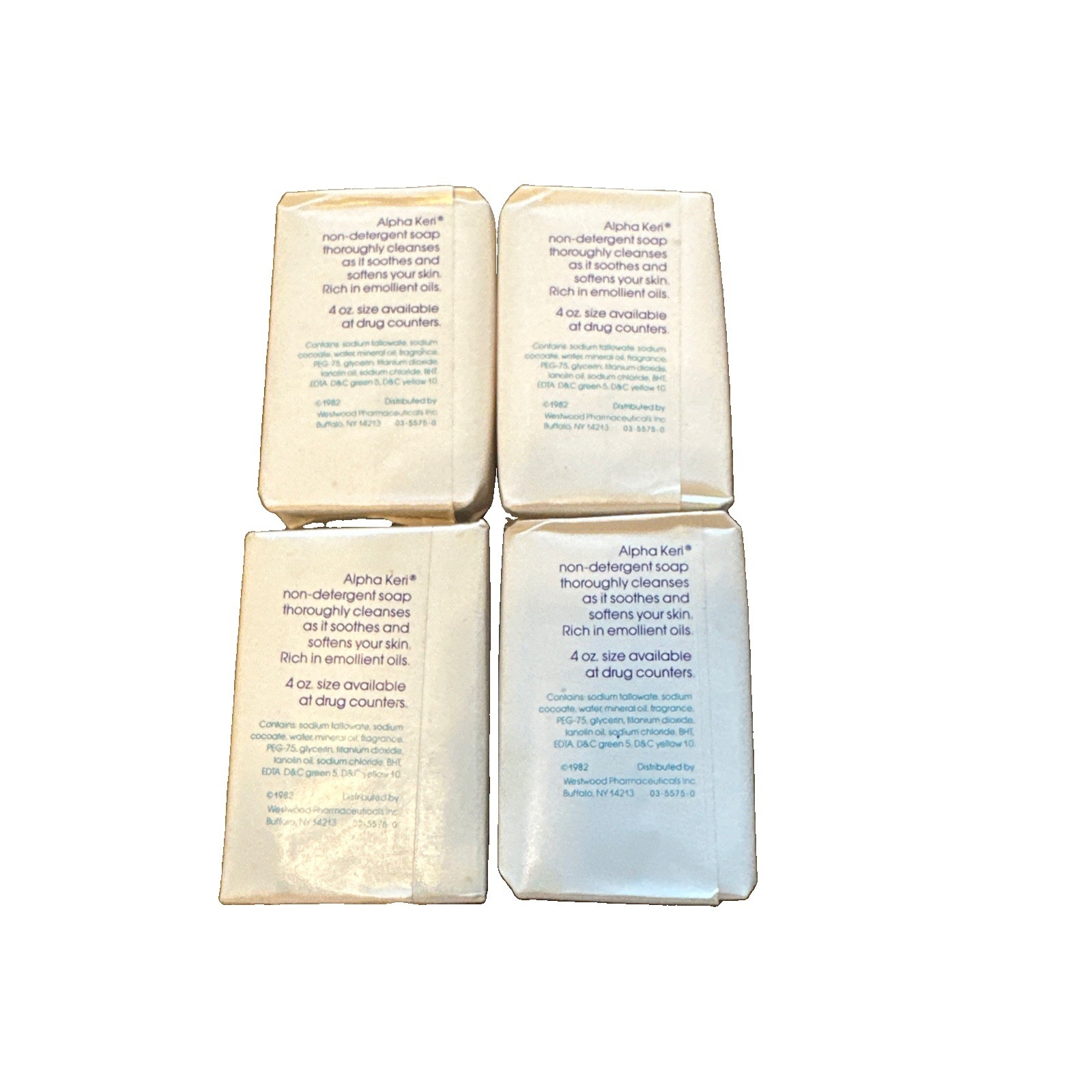 4)Alpha Keri Moisturizing Bar Vintage Soap 1982 1.5oz Travel Size