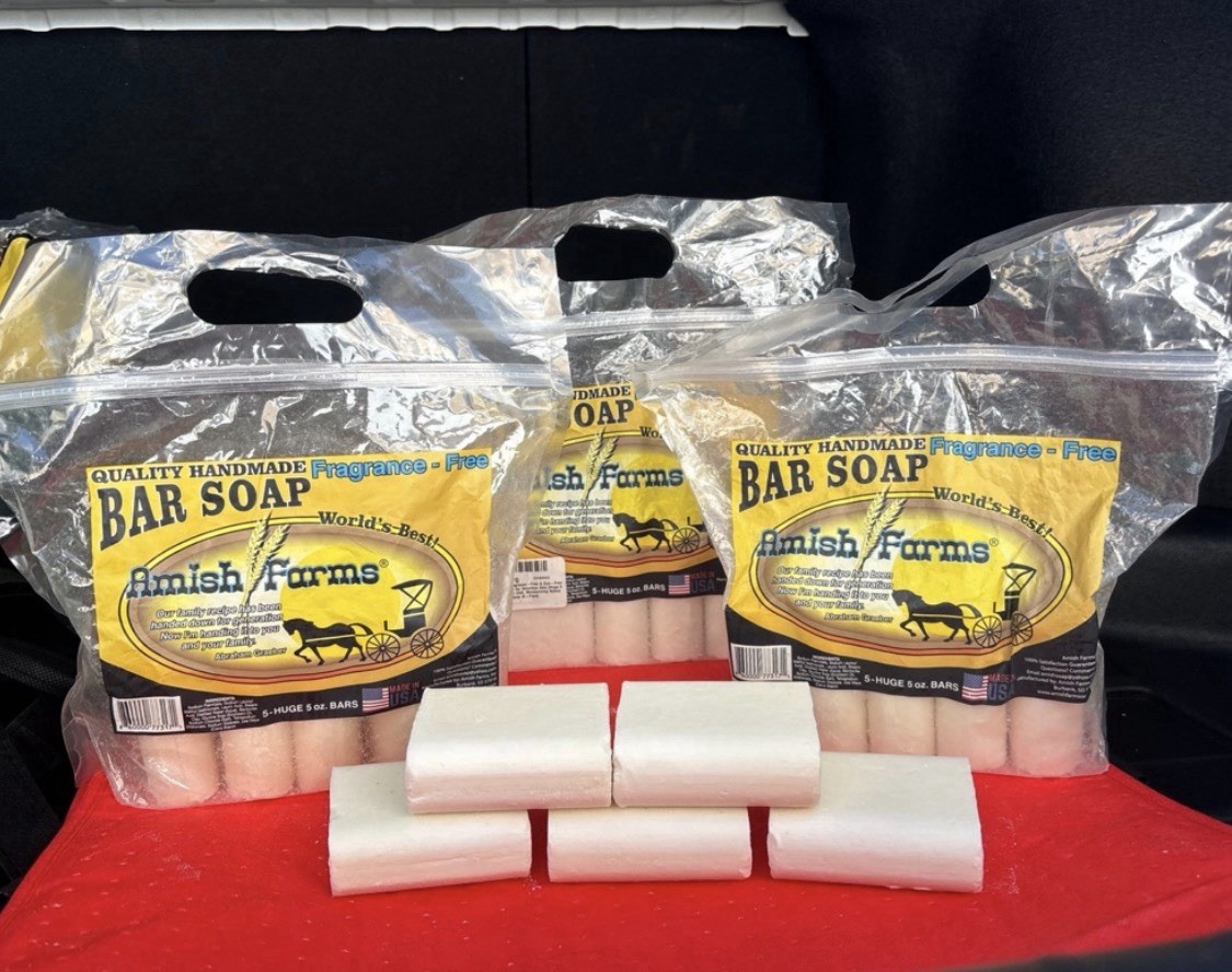 20 bars total) Amish Farms Fragrance-Free Dye-Free Natural Vegan Soap