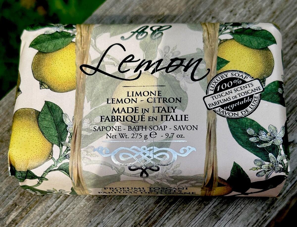 Italian Luxury Bar Soap Tuscan Lemon Scented large 9.17oz triple milled
