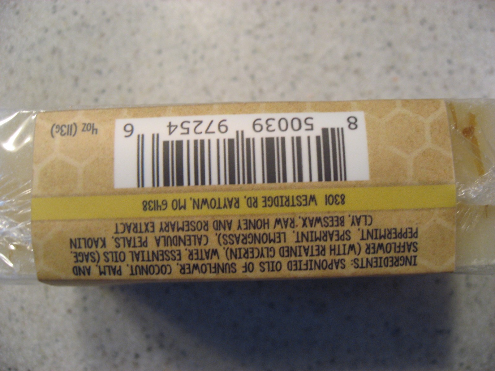 Messner Bee Farm Handcrafted Soap Made w/Raw Honey + Beeswax – Peppermint & Sage