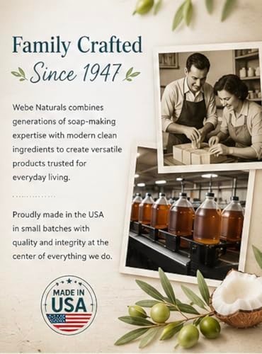 Pure Castile Soap Liquid Organic, Certified Palm 64 Fl Oz (Pack of 1) Unscented