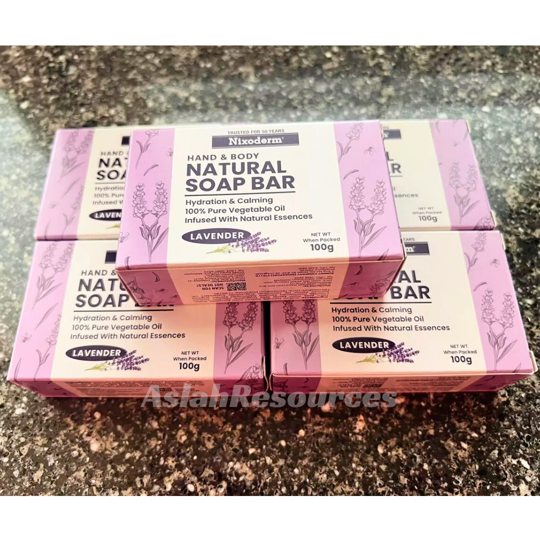 Nixoderm Natural Soap Bar 100g Lavender Sandalwood Olive All Skin Type Vitamin E