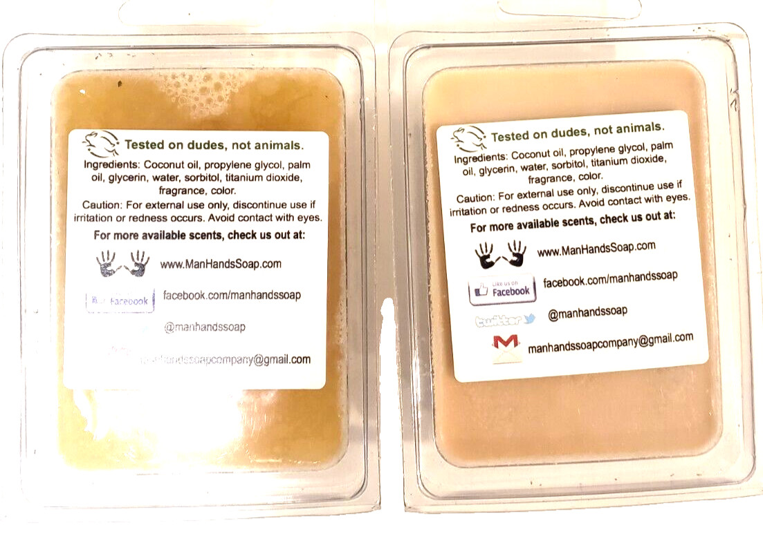 Small Soaps Beer & Pizza 2 Not Tested on Animals by Man Hands 3oz