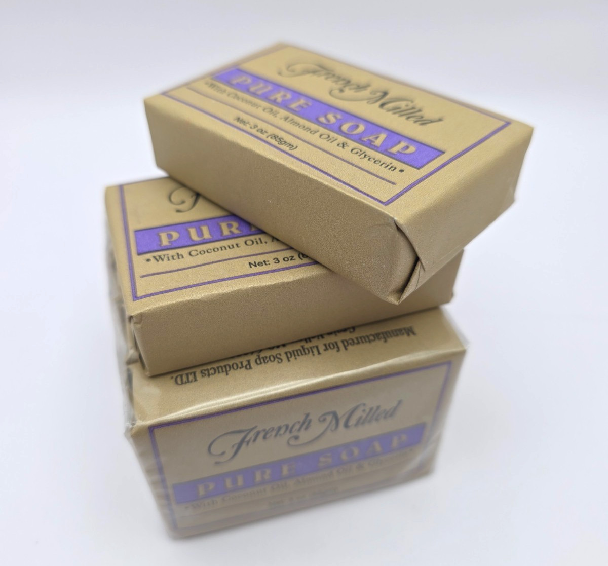 French Milled Guest Soap Lot Of 6 Coconut Almond Glycerin Bath Bars 3 Oz