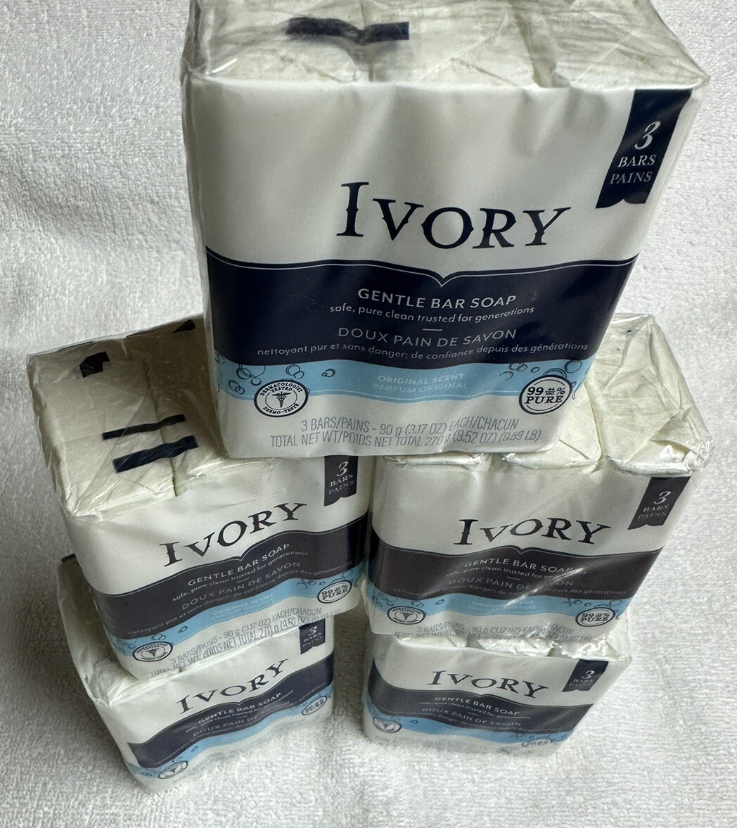 Ivory Soap- New/Sealed- Pack of 3 – 99.44% Pure Clean & Simple-Original Formula-