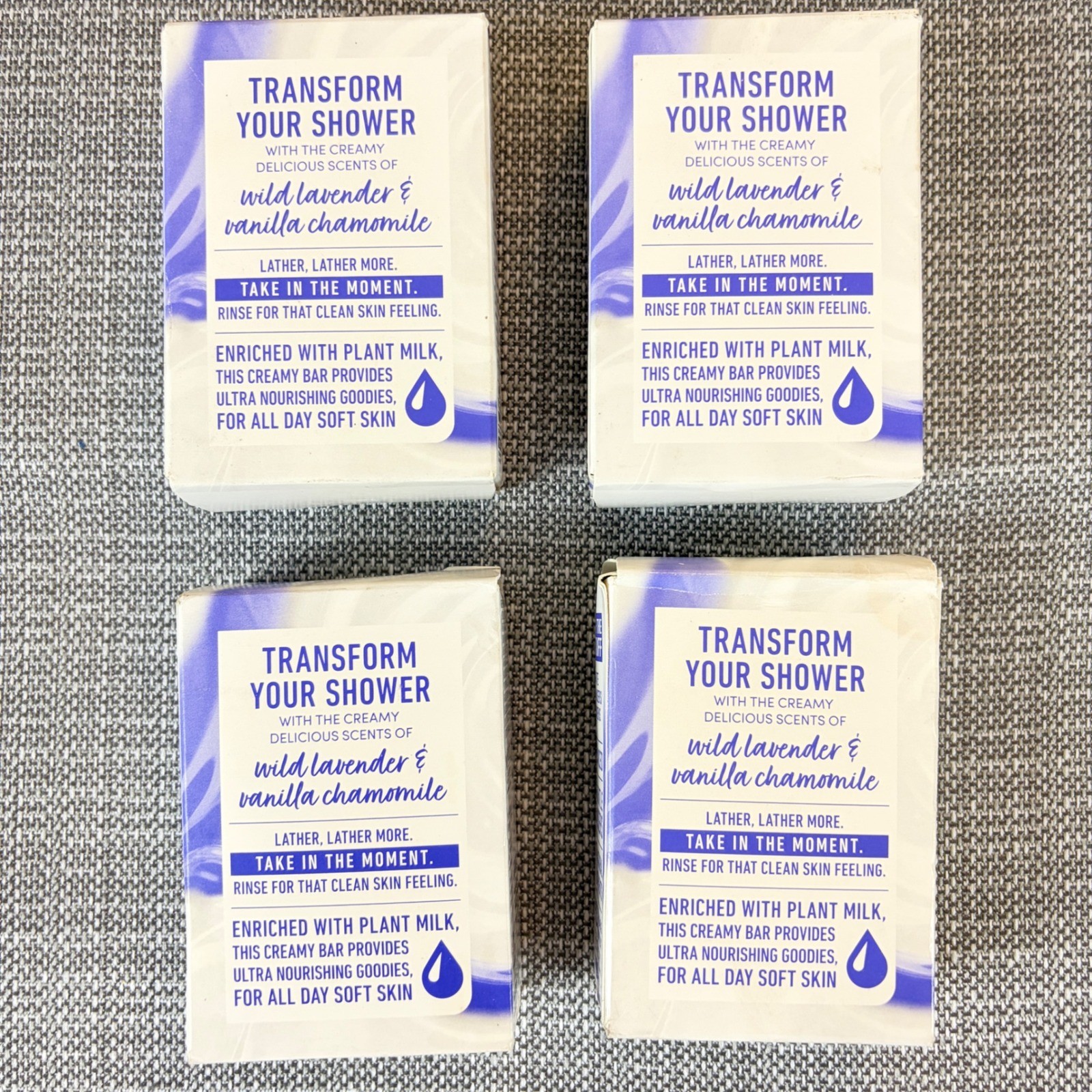 Dove 5 oz Macadamia Milk & Willow Lavender Cleansing Bar Dry Skin 4pk Bundle